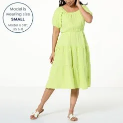 Antthony Gauze Smocked Neck Tiered Midi Dress -Dresses Shop antthony gauze smocked neck tiered midi dress d 2023042512062298831478 alt10