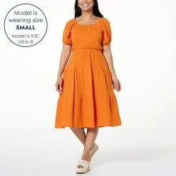 Antthony Gauze Smocked Neck Tiered Midi Dress -Dresses Shop antthony gauze smocked neck tiered midi dress d 2023042512062874831478 alt12