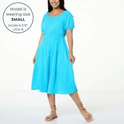 Antthony Gauze Smocked Neck Tiered Midi Dress -Dresses Shop antthony gauze smocked neck tiered midi dress d 20230425120628763831478 alt11