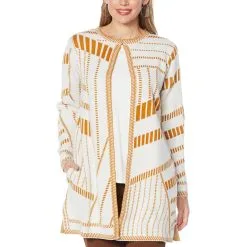 Antthony Geometric Jacquard Topper