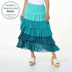 Antthony Mesh Knit Tiered Maxi Skirt -Dresses Shop antthony mesh knit tiered maxi skirt d 20230421163126623829071 alt11