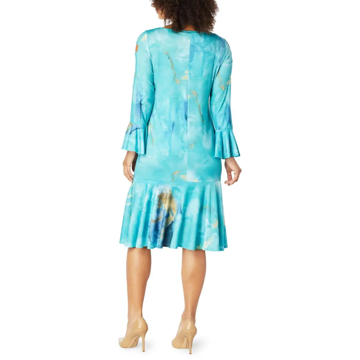 Antthony Printed Cold-Shoulder Dress 5 Antthony Printed Cold-Shoulder Dress - Image 3