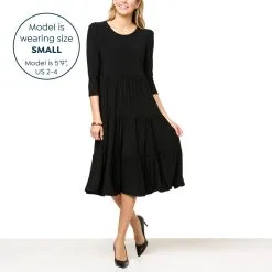 Antthony Puff-Sleeve Tiered Midi Dress -Dresses Shop antthony puff sleeve tiered midi dress d 20221129142437233812559 alt12