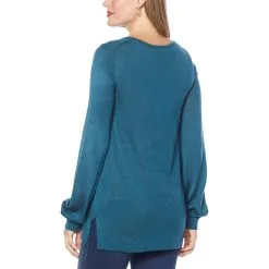 Antthony Square Neck Bishop-Sleeve Sweater -Dresses Shop antthony square neck bishop sleeve sweater d 2021092910105169772073 alt1