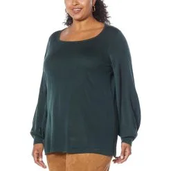 Antthony Square Neck Bishop-Sleeve Sweater -Dresses Shop antthony square neck bishop sleeve sweater d 2021100609333199772073 alt20