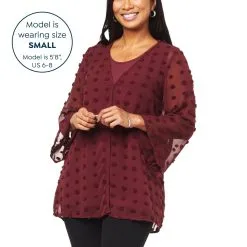 "As Is" Antthony 3/4-Sleeve Clip Dot Cardigan -Dresses Shop as is antthony 34 sleeve clip dot cardigan d 2022102816304594830343 alt11