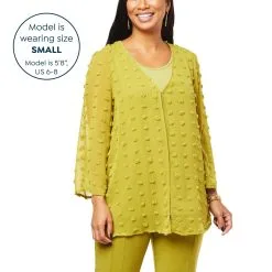 "As Is" Antthony 3/4-Sleeve Clip Dot Cardigan -Dresses Shop as is antthony 34 sleeve clip dot cardigan d 2022102816304597830343 alt10