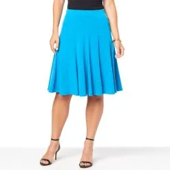 "As Is" Antthony Knit Flared 12-Panel Skirt