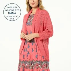 "As Is" Antthony Mixed Media Dolman-Sleeve Sweater Cardigan -Dresses Shop as is antthony mixed media dolman sleeve sweater cardig d 20230307155625413838447 alt12