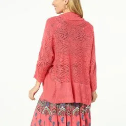 "As Is" Antthony Mixed Media Dolman-Sleeve Sweater Cardigan -Dresses Shop as is antthony mixed media dolman sleeve sweater cardig d 20230307155629523838447 alt1