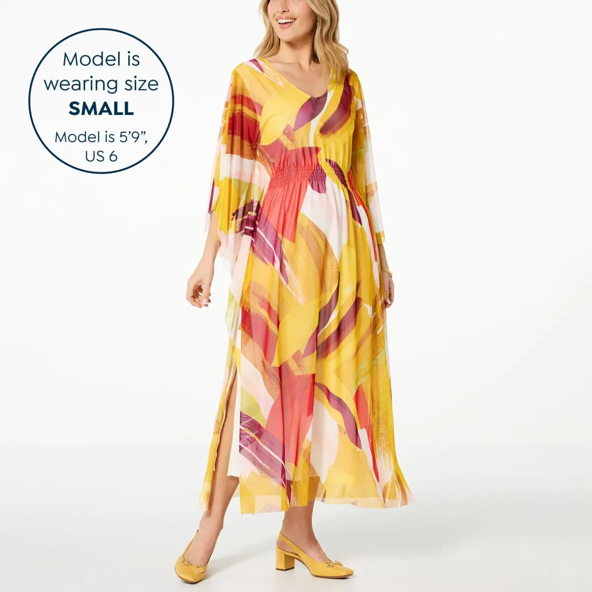 "As Is" Antthony Patio Printed Mesh Knit Maxi Dress 5 "As Is" Antthony Patio Printed Mesh Knit Maxi Dress - Image 3