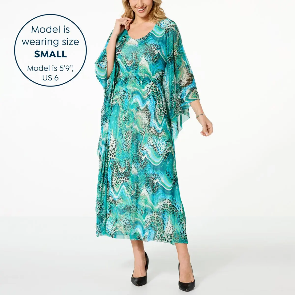 "As Is" Antthony Patio Printed Mesh Knit Maxi Dress 7 "As Is" Antthony Patio Printed Mesh Knit Maxi Dress - Image 5