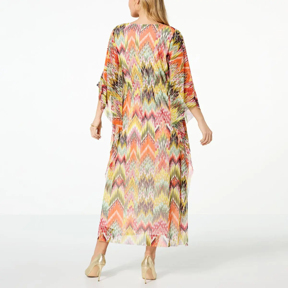 "As Is" Antthony Patio Printed Mesh Knit Maxi Dress 8 "As Is" Antthony Patio Printed Mesh Knit Maxi Dress - Image 6