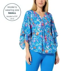 "As Is" Antthony Print Georgette Drama-Sleeve Top -Dresses Shop as is antthony print georgette drama sleeve top d 20230109125649347835875 alt11