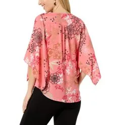"As Is" Antthony Print Georgette Drama-Sleeve Top -Dresses Shop as is antthony print georgette drama sleeve top d 2023010912565144835875 alt1