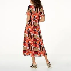 "As Is" Antthony Printed Chiffon Midi Dress -Dresses Shop as is antthony printed chiffon midi dress d 20230329155031977844075 alt1