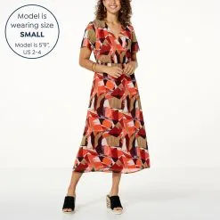 "As Is" Antthony Printed Chiffon Midi Dress -Dresses Shop as is antthony printed chiffon midi dress d 2023032915503329844075 alt11