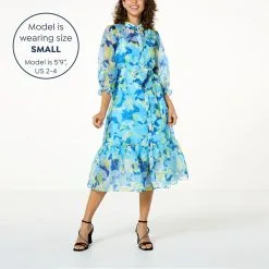 "As Is" C Wonder By Christian Siriano Organza Button-Front Midi Dress -Dresses Shop as is c wonder by christian siriano organza button fron d 20230314143818863843073 alt11