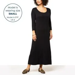 "As Is" Colleen Lopez 3/4-Sleeve Knit Maxi Dress -Dresses Shop as is colleen lopez 34 sleeve knit maxi dress d 20221227113609687835042 alt12