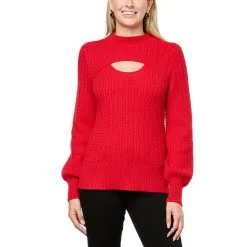 "As Is" Colleen Lopez Mock-Neck Sweater With Cutout Detail