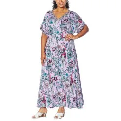 "As Is" Colleen Lopez Printed V-Neck Maxi Dress -Dresses Shop as is colleen lopez printed v neck maxi dress d 2021080410250484781710 alt20