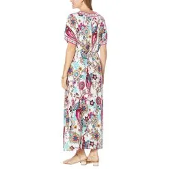 "As Is" Colleen Lopez Printed V-Neck Maxi Dress -Dresses Shop as is colleen lopez printed v neck maxi dress d 2021080410250856781710 alt1