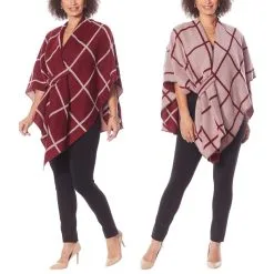 "As Is" Colleen Lopez Reversible Wrap Front Shawl
