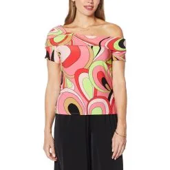 "As Is" DAVID David Meister Fluid Knit Off-Shoulder Top