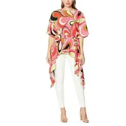 "As Is" DAVID David Meister Tie Front Drama Tunic