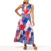 "As Is" DG2 By Diane Gilman Patchwork Print Tiered Maxi Dress -Dresses Shop as is dg2 by diane gilman patchwork print tiered maxi d d 2022071413363481815106