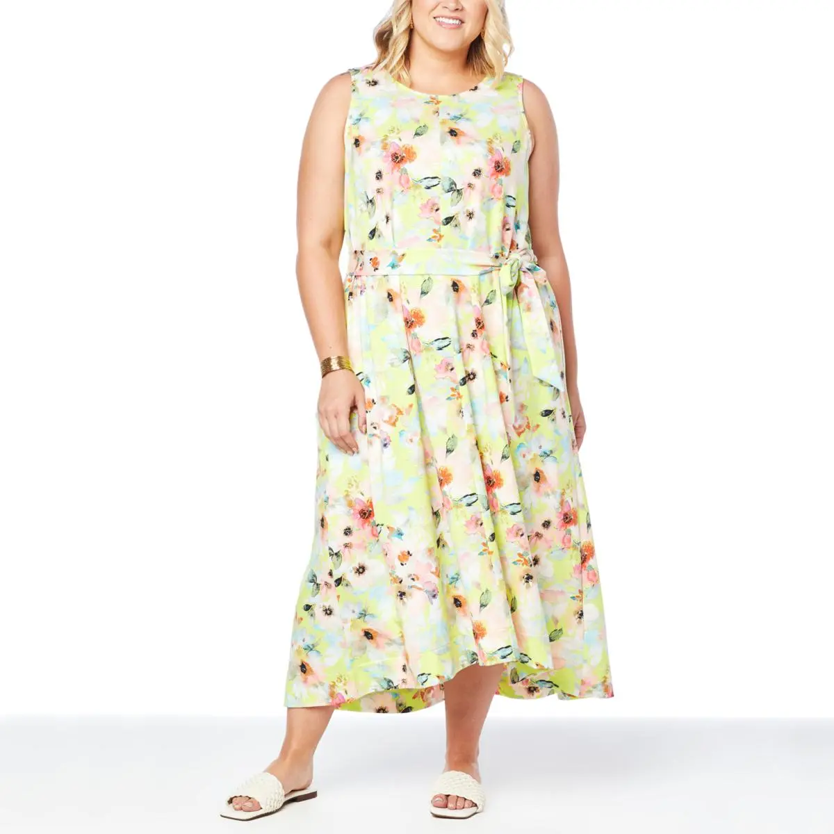 "As Is" DG2 By Diane Gilman Sleeveless Tie-Waist Maxi Dress 6 "As Is" DG2 By Diane Gilman Sleeveless Tie-Waist Maxi Dress - Image 4