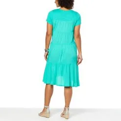 "As Is" DG2 By Diane Gilman Tiered Back Swing-Hem T-Shirt Dress -Dresses Shop as is dg2 by diane gilman tiered back swing hem t shirt d 2022110215523547810732 alt1