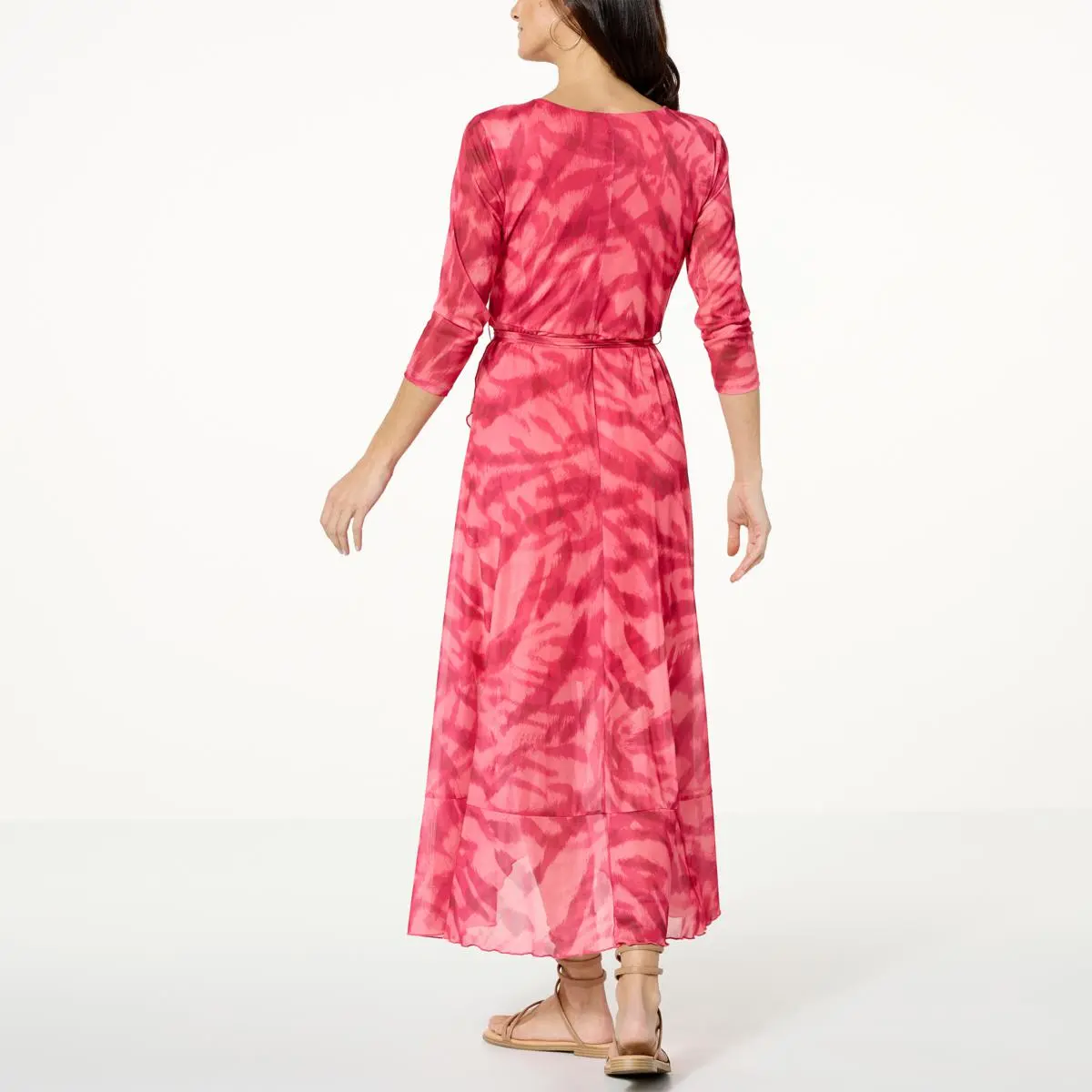 "As Is" G By Giuliana Aria Mesh Knit Tulip-Hem Wrap Midi Dress 10 "As Is" G By Giuliana Aria Mesh Knit Tulip-Hem Wrap Midi Dress - Image 8