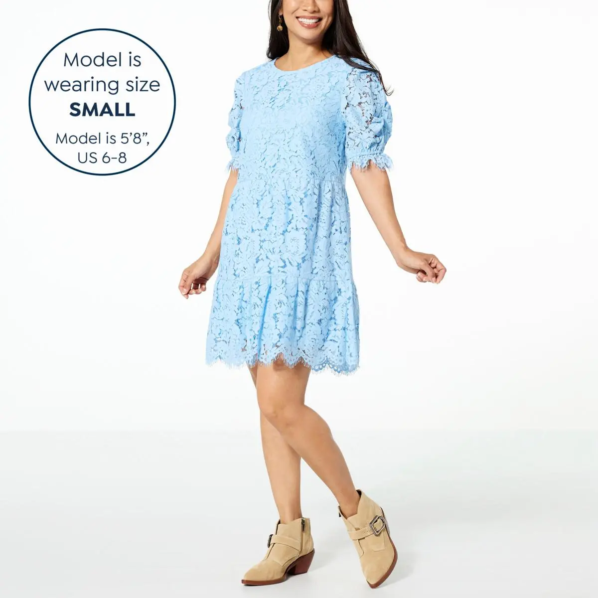 "As Is" G By Giuliana Black Label Lace Tiered Dress 7 "As Is" G By Giuliana Black Label Lace Tiered Dress - Image 5