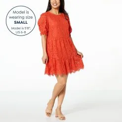 "As Is" G By Giuliana Black Label Lace Tiered Dress 12 "As Is" G By Giuliana Black Label Lace Tiered Dress -Dresses Shop as is g by giuliana black label lace tiered dress d 20230309092614153840362 alt11