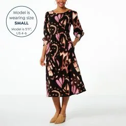 "As Is" G By Giuliana Butterfly Print Cotton-Blend Flowy Midi Dress 12 "As Is" G By Giuliana Butterfly Print Cotton-Blend Flowy Midi Dress -Dresses Shop as is g by giuliana butterfly print cotton blend flowy d 20230126124613793837417 alt11