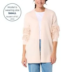 "As Is" G By Giuliana Fringe-Sleeve Detail Sweater Knit Cardigan -Dresses Shop as is g by giuliana fringe sleeve detail sweater knit c d 20230109135034917835894 alt11