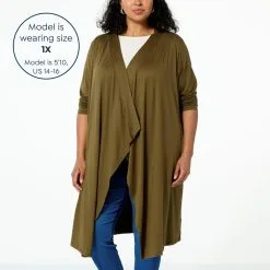 "As Is" G By Giuliana G-Knit Cascading Duster Cardigan -Dresses Shop as is g by giuliana g knit cascading duster cardigan d 20230126123609483837404 alt21