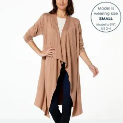 "As Is" G By Giuliana G-Knit Cascading Duster Cardigan -Dresses Shop as is g by giuliana g knit cascading duster cardigan d 2023012612360998837404 alt11