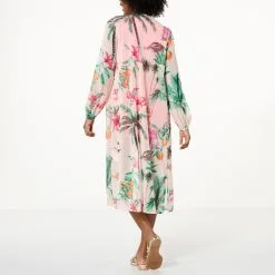 "As Is" G By Giuliana Printed Aria Mesh Knit Resort Duster -Dresses Shop as is g by giuliana printed aria mesh knit resort duste d 20230323110223473843616 alt1