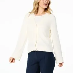 "As Is" G By Giuliana Textured Jacquard Knit Button Cardigan -Dresses Shop as is g by giuliana textured jacquard knit button cardi d 2023021612422039839250 alt2