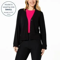 "As Is" G By Giuliana Textured Jacquard Knit Button Cardigan -Dresses Shop as is g by giuliana textured jacquard knit button cardi d 20230216124220593839250 alt10