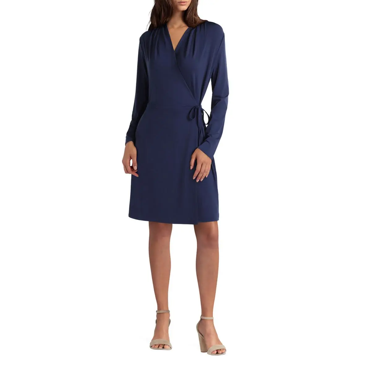 "As Is" H Halston Jet Set Jersey Knit Wrap Dress 8 "As Is" H Halston Jet Set Jersey Knit Wrap Dress - Image 6
