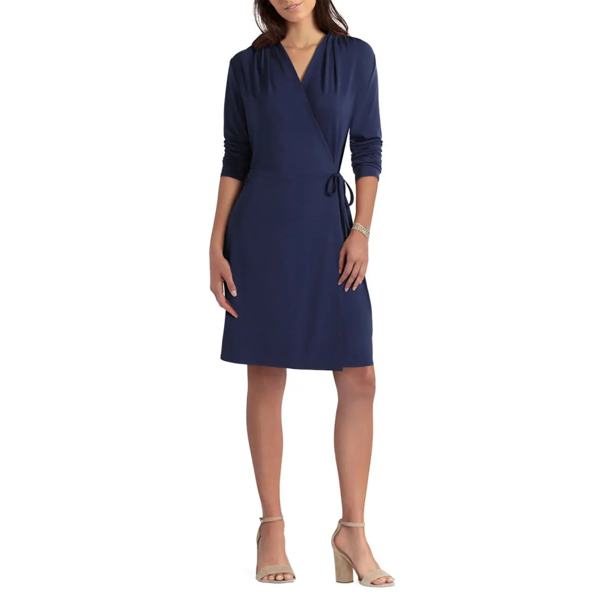 "As Is" H Halston Jet Set Jersey Knit Wrap Dress 3 "As Is" H Halston Jet Set Jersey Knit Wrap Dress
