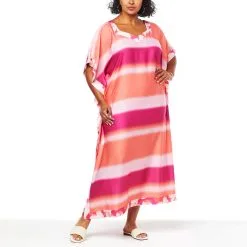 "As Is" H Halston Printed Caftan Dress -Dresses Shop as is h halston printed caftan dress d 20220621105814877813007 alt20