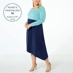 "As Is" IMAN Global Chic Asymmetric Colorblock Knit Dress -Dresses Shop as is iman global chic asymmetric colorblock knit dress d 2023013016581593837804 alt21