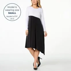 "As Is" IMAN Global Chic Asymmetric Colorblock Knit Dress -Dresses Shop as is iman global chic asymmetric colorblock knit dress d 20230130165816087837804 alt12