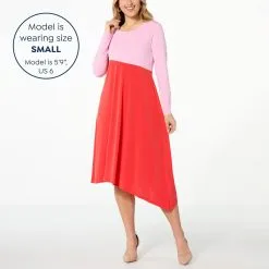 "As Is" IMAN Global Chic Asymmetric Colorblock Knit Dress -Dresses Shop as is iman global chic asymmetric colorblock knit dress d 2023013016581622837804 alt11