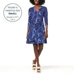 "As Is" IMAN Global Chic Faux Wrap-Front Dress With Ruffle Detail -Dresses Shop as is iman global chic faux wrap front dress with ruffl d 2022082612050195822219 alt12