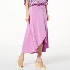 "As Is" IMAN Global Chic High-Low Tulip Skirt